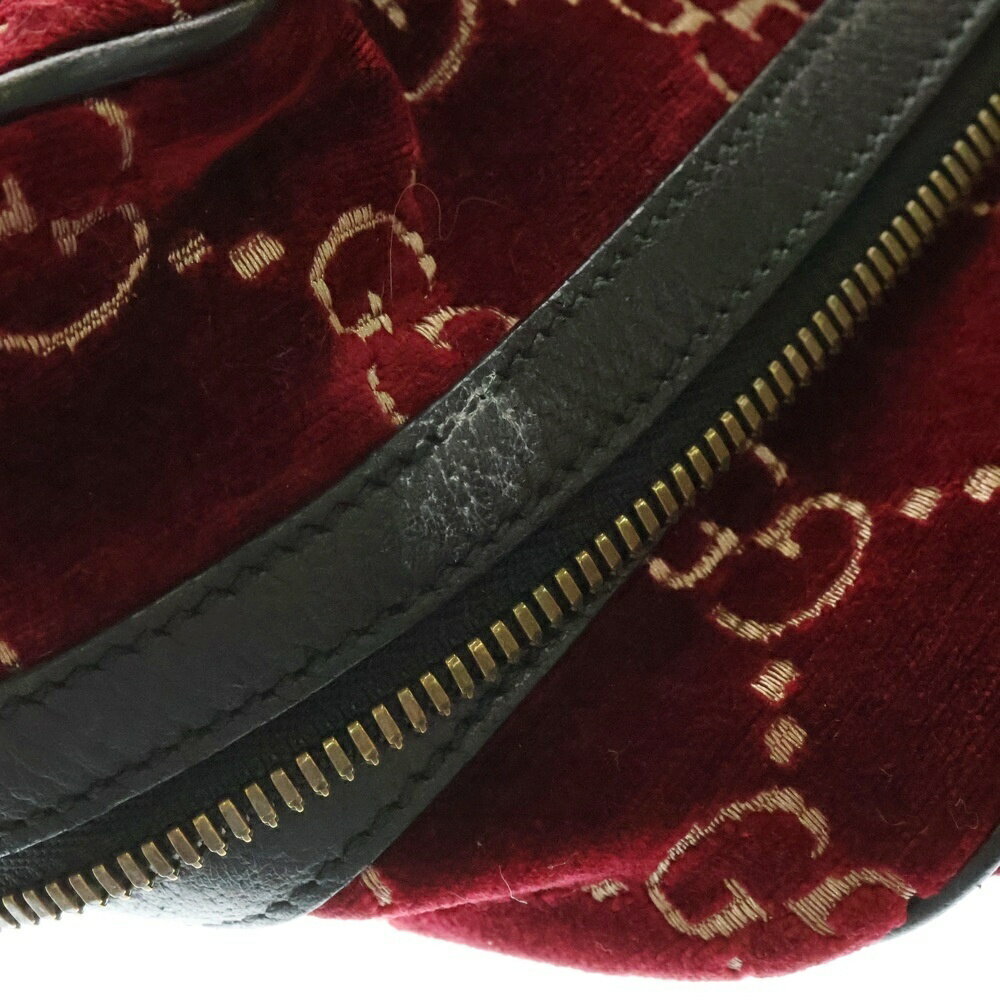 Gucci Velvet GG Red Backpack Logo - Picture 6 of 6